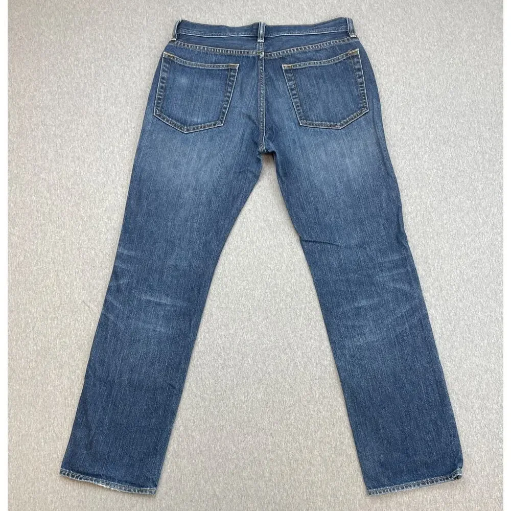 J Crew Jeans Mens 30 x 30 Blue 100%‎ Cotton The Sutton Straight